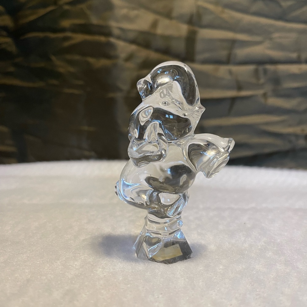Vintage Jonal 24% Crystal Elephant Figurine Trunk Up 4 Inch Made In Germany